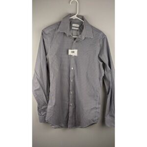 Calvin Klein Slim Fit Performance Non-Iron Dress Shirt - Size 15‎ 34/35 - Blue